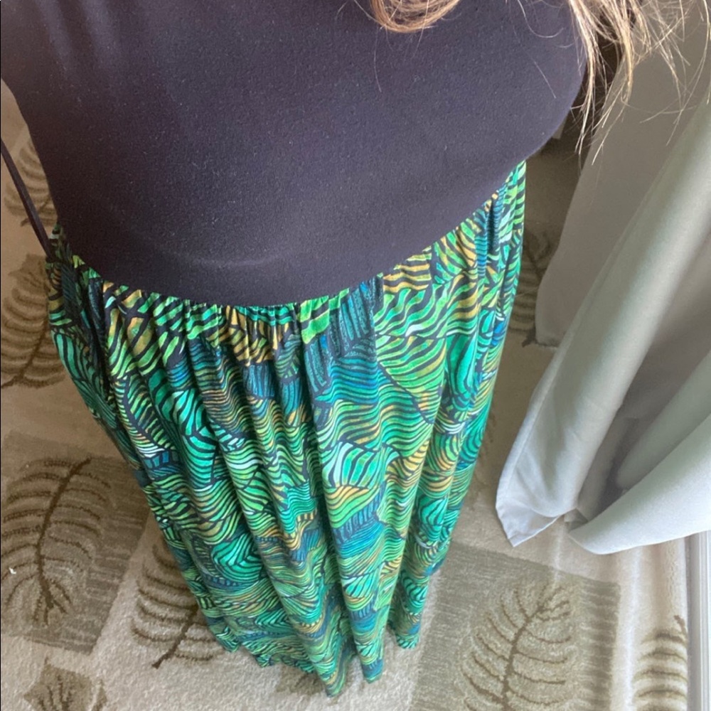 Green leaf dress